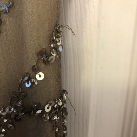 Scala Silver Cocktail Dress, Sz 8 Please Review All Pics No Returns Or Refunds - Picture 8 of 15